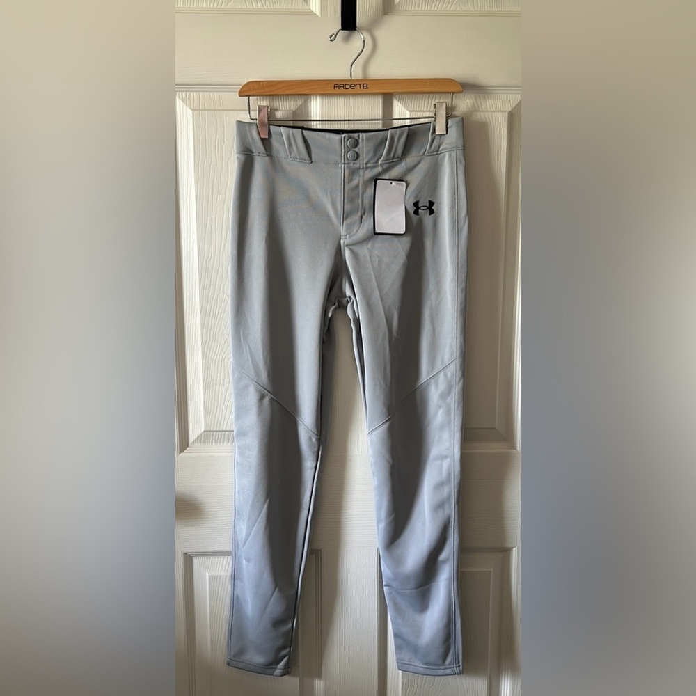 Under Armour Boys Youth Grey Baseball‎ Pants Size YL/JG/J-G NWT